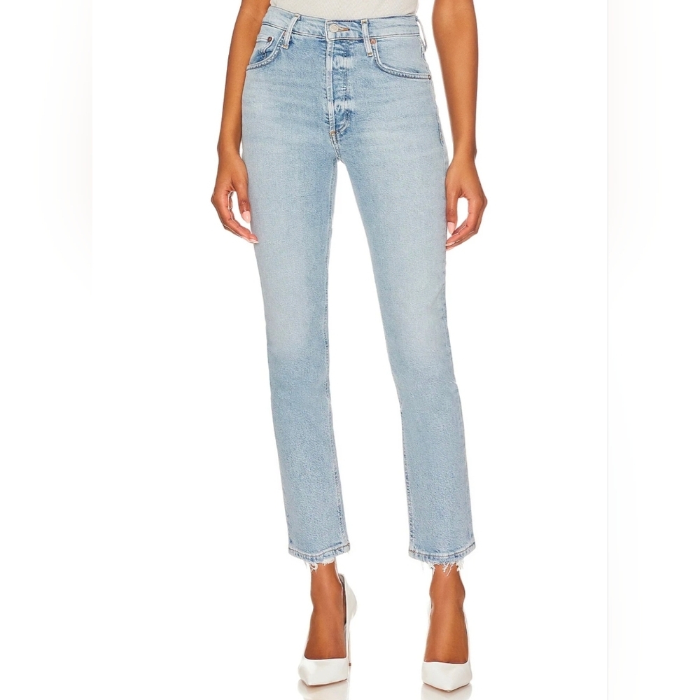 ❤️ AGOLDE RILEY HIGH RISE STRAIGHT CROP JEANS, 00 (24)